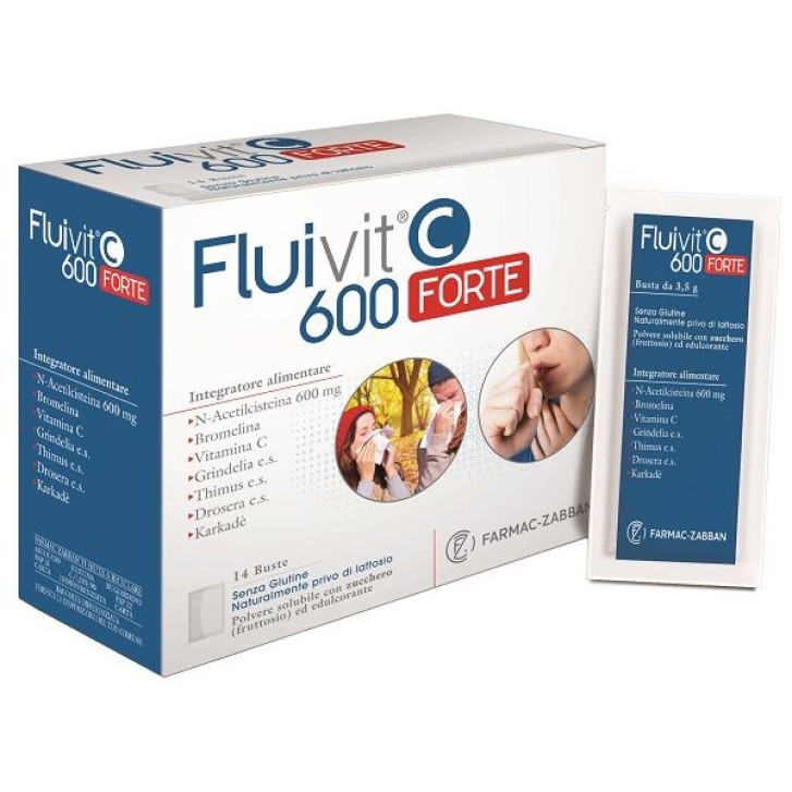 Fluivit C 600 Forte 14 bustine - Integratore Alimentare