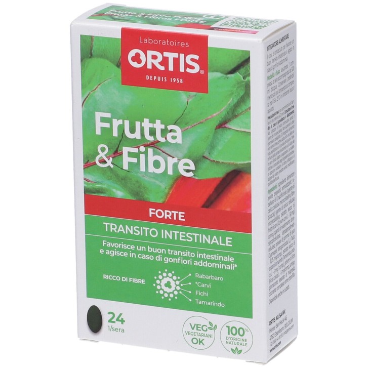 Frutta e Fibre Forte 24 compresse - Integratore Transito Intestinale