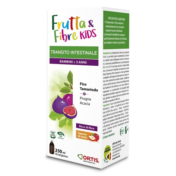 Frutta e Fibre Sciroppo Kids 250 ml - Integratore Transito Intestinale