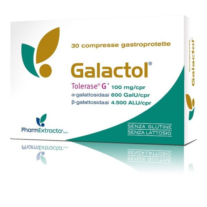 Galactol 30 compresse - Integratore Tolerase G e Alfa/Beta Galattosidasi 