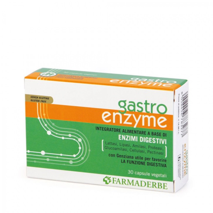 Farmaderbe Gastro Enzyme 30 Capsule - Integratore Alimentare