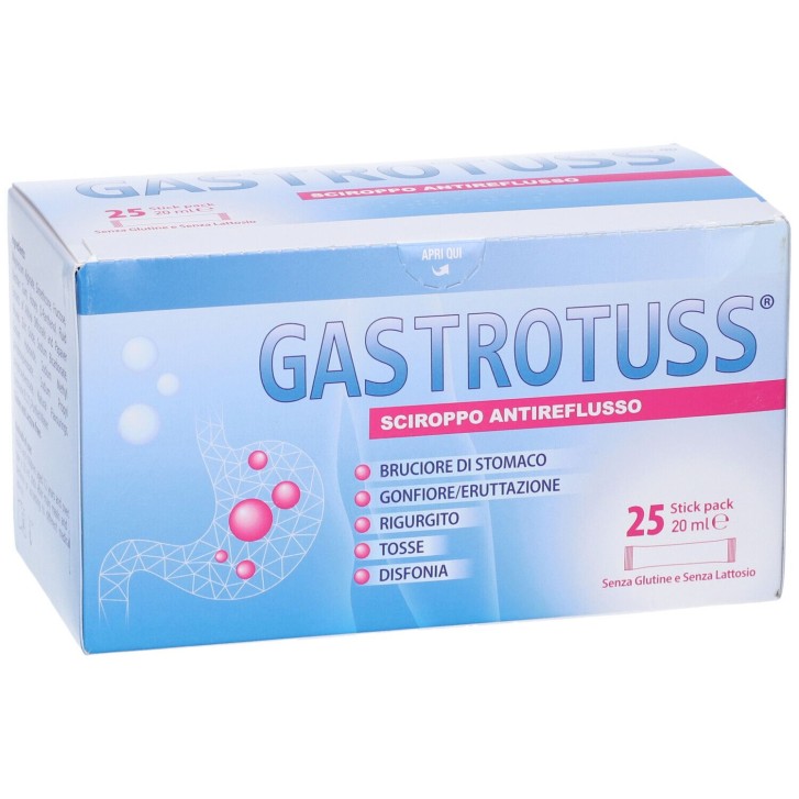 Gastrotuss Sciroppo Antireflusso 25 Stick da 20 ml