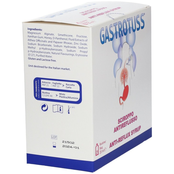 Gastrotuss  Sciroppo Anti-Reflusso Gastrico 25 Bustine