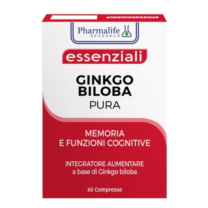 Pharmalife Ginkgo Biloba Pura 60 Compresse - Integratore Memoria e Funzioni Cognitive