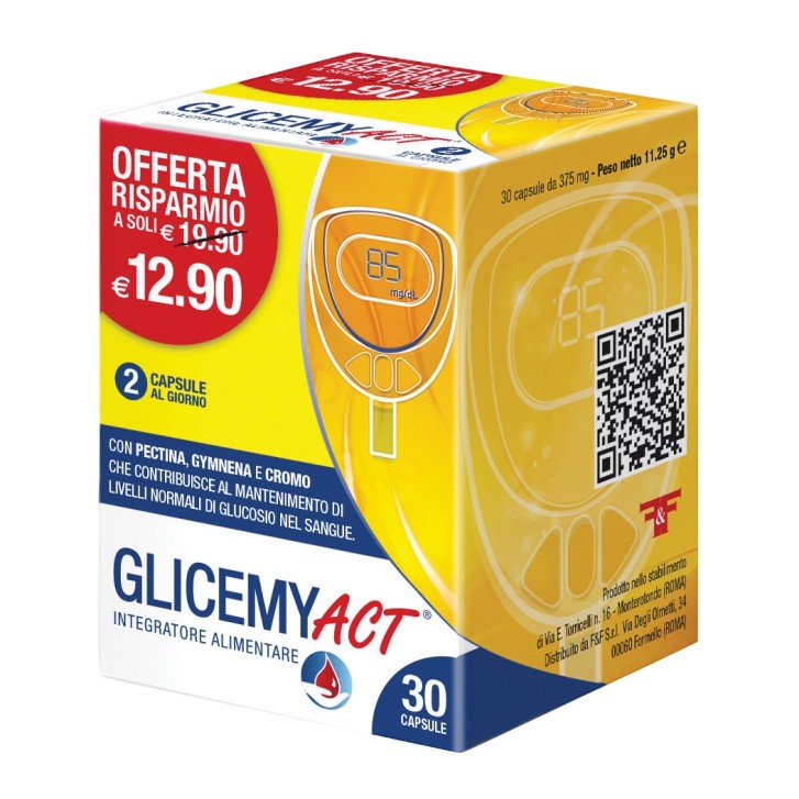 Glicemy Act 30 capsule - Integratore controllo Glucosio Glicemia