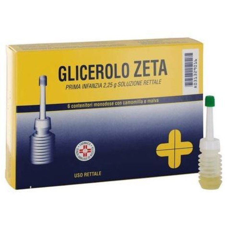 Glicerolo Zeta Prima Infanzia 2,25 grammi Soluzione Rettale 6 Monodose con Camomilla e Malva