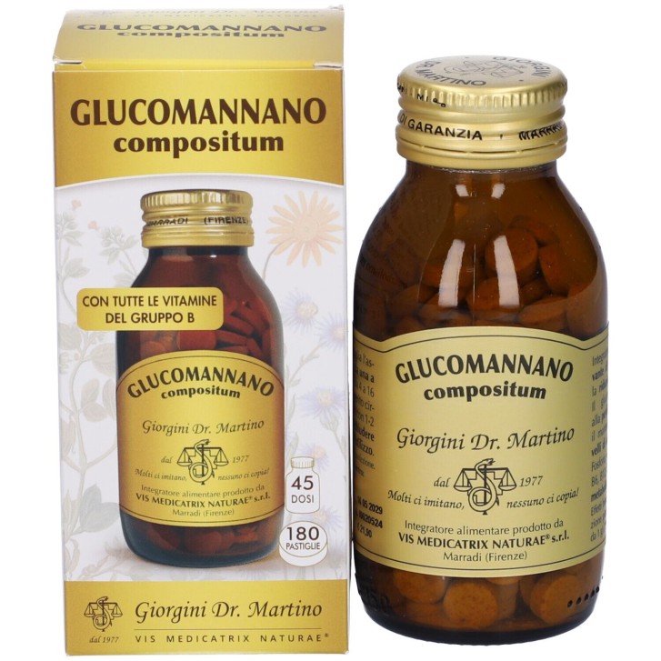 Glucomannano Compositum Dr. Giorgini 180 pastiglie - Integratore Alimentare