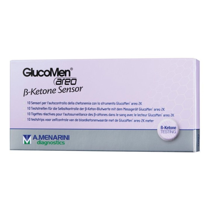 GlucoMen Areo B-Ketone Sensor 10 Strisce - Dispositivo Medico Diagnostico