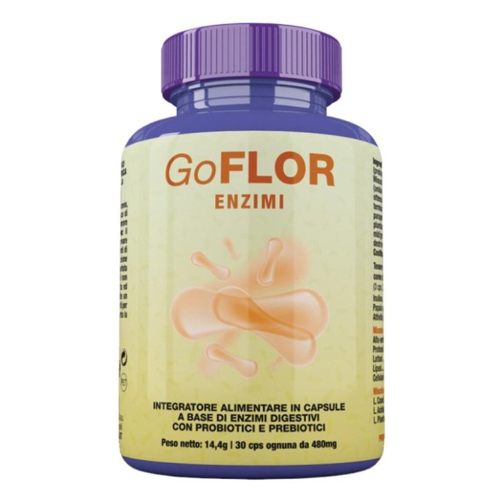 Goflor Enzimi 30 Capsule 480 mg - Integratore Digestione