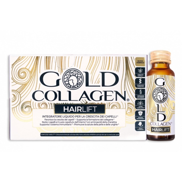 Gold Collagen HairLift 10 Flaconcini - Integratore Anticaduta Capelli
