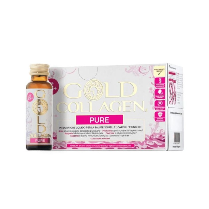 Gold Collagen Pure 10 Flaconcini da 50 ml - Integratore per la Bellezza della Pelle
