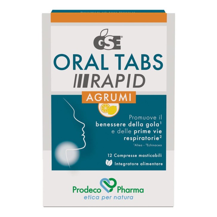 GSE Oral Tabs Rapid Agrumi 12 compresse - Integratore Benessere Gola