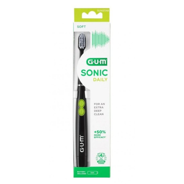 Gum Activital Sonic Daily Spazzolino a Batteria Nero