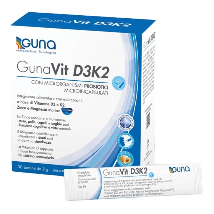 GunaVit D3K2 30 stick - Integratore Vitamina D3 e K2