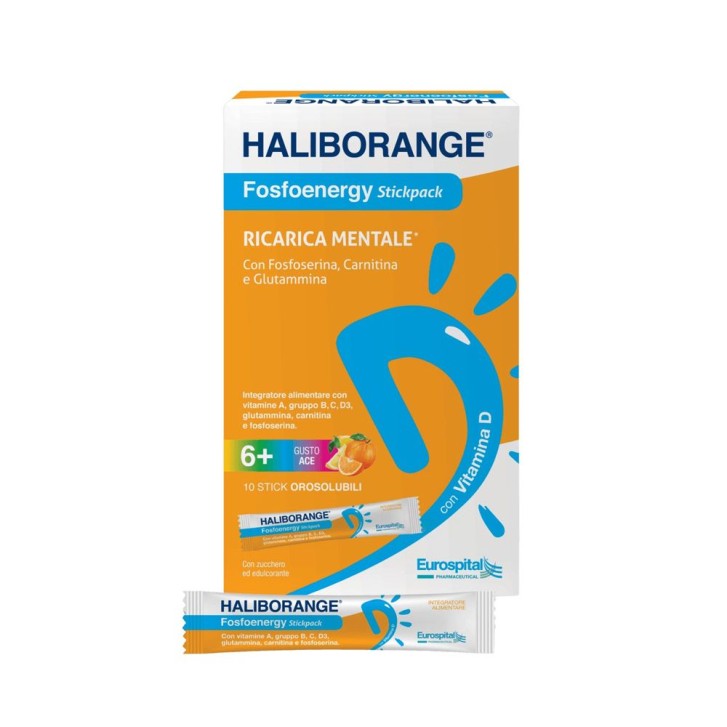 Haliborange Fosfoenergy 10 stick - Integratore Benessere Mentale