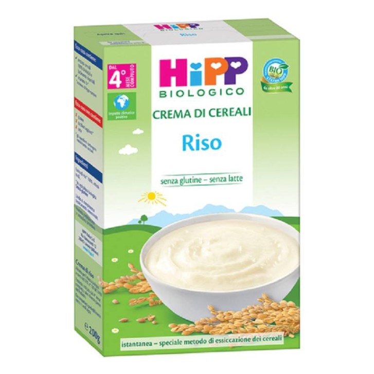 Hipp Biologico Crema Riso senza Glutine e Latte 200 grammi