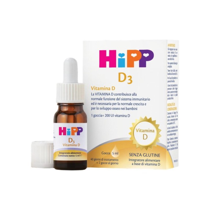 Hipp D3 Gocce 5 ml - Integratore Difese Immunitarie Bambini