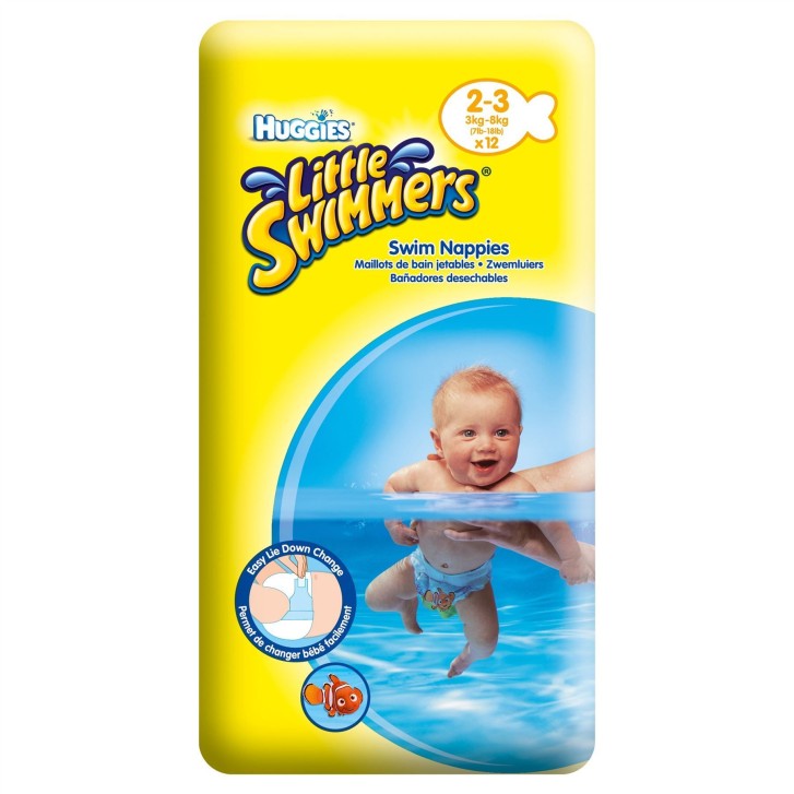 Huggies Little Swimmer Pannolini Costumino Bambini Taglia Small 3-8 Kg 12 pezzi