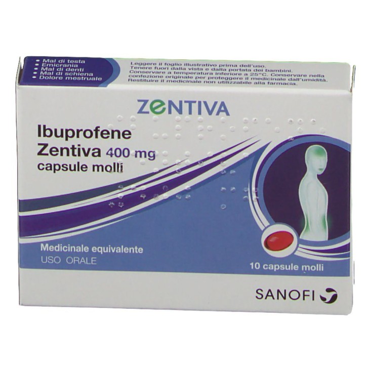 Ibuprofene 400 mg Zentiva 10 Capsule