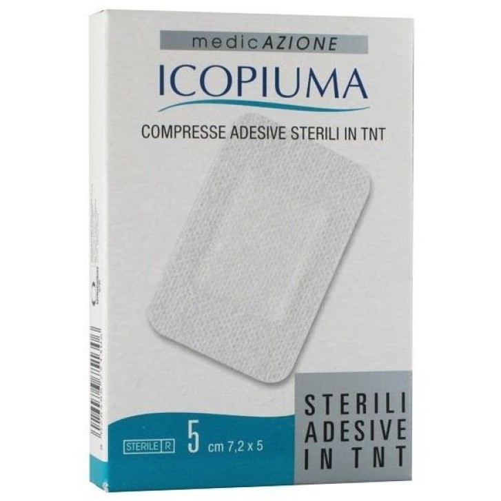 Icopiuma Compresse Oculari Adesive Sterili in TNT 7,2 x 5 cm 5 pezzi