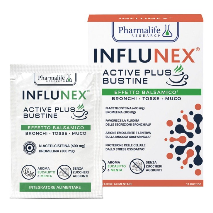 Influnex Active Plus Balsamico 14 Bustine - Integratore Alimentare