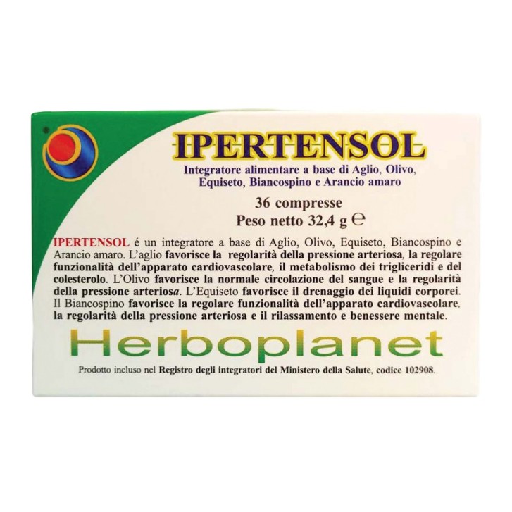 Ipertensol Herboplanet 36 Compresse - Integratore Controllo Pressione Colesterolo e Trigliceridi