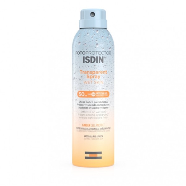 Isdin Fotoprotector Spray Solare Trasparente Wet Skin SPF 50+ Protezione Corpo 250 ml
