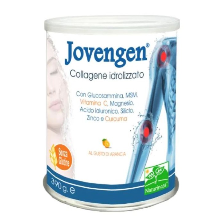 Jovengen Collagene Idrolizzato gusto Arancia 390 grammi - Integratore Alimentare