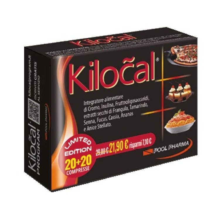Kilocal 20 + 20 compresse - Integratore Controllo del Peso
