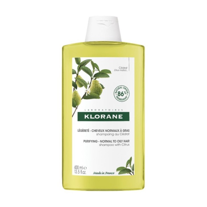 Klorane Shampoo Polpa di Cedro Leggero Energizzante 400 ml