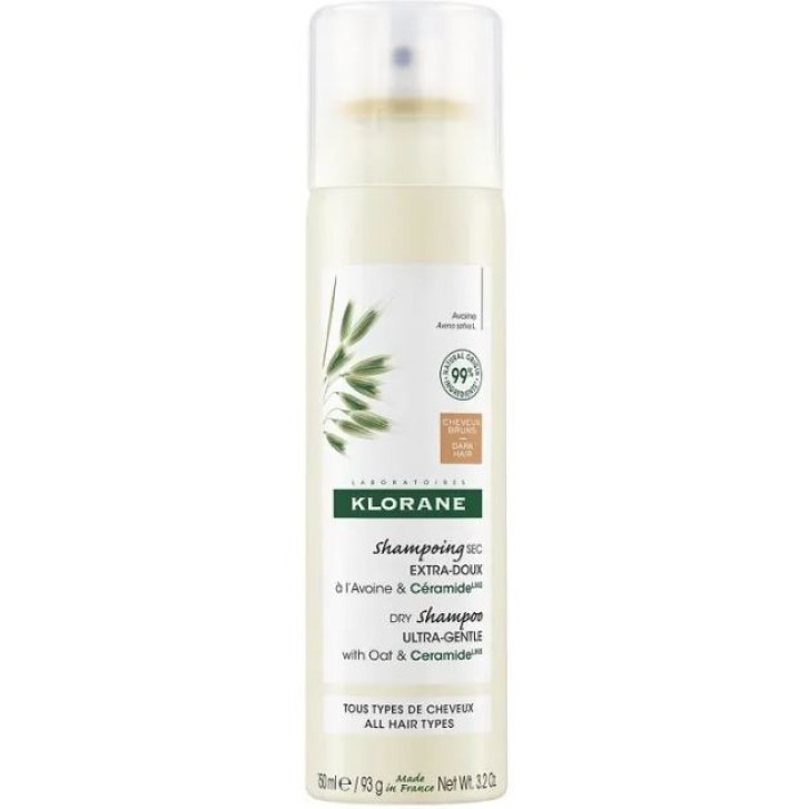 Klorane Shampoo Secco Avena Capelli Scuri 150 ml