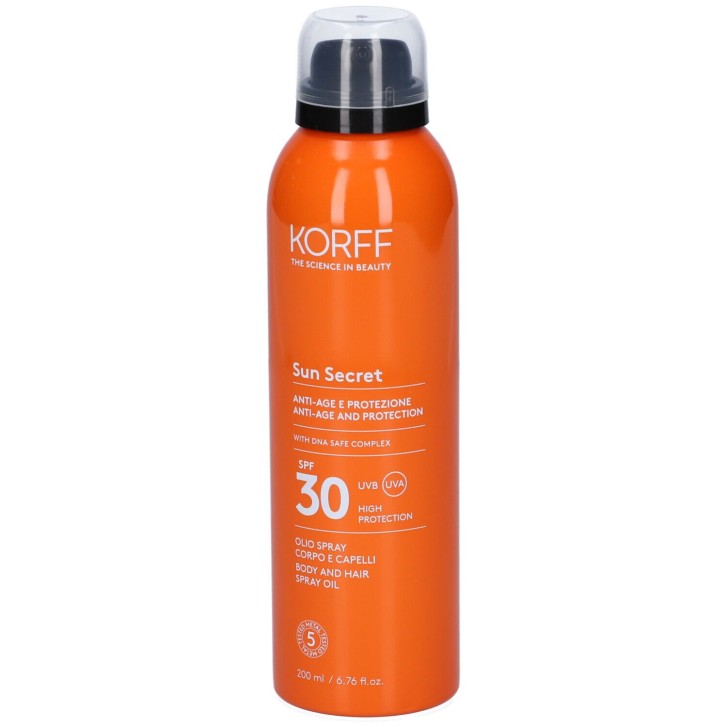 Korff Sun Secret Olio Spray Corpo E Capelli SPF 30 100 ml