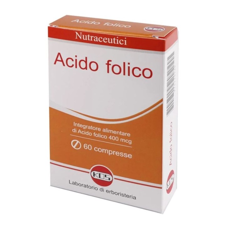 Kos Acido Folico 400mcg 60 compresse - Integratore Controllo Omocisteina