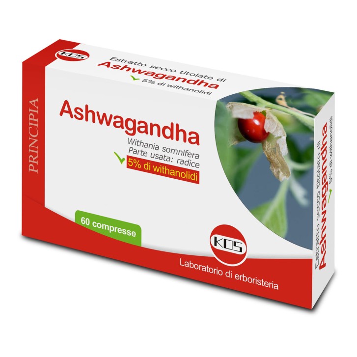 Kos Ashwagandha 5% withanolidi 60 compresse - Integratore Tonico Adattogeno