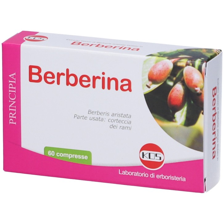 KOS Berberina 60 Compresse - Integratore per Funzione Epatica, Digestiva e Cardiovascolare