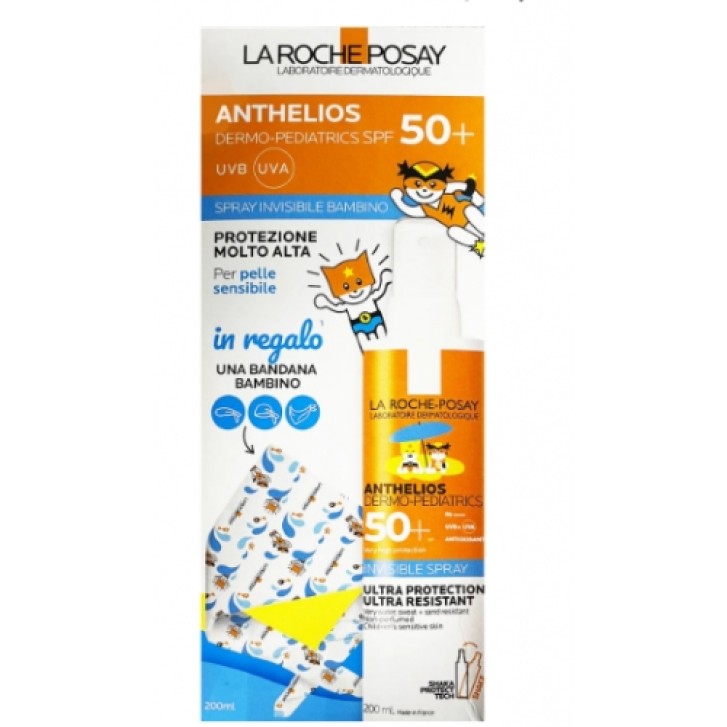 La Roche Posay Anthelios Solare Dermo Pediatrics Spray Invisible SPF 50+ 200 ml con bandana