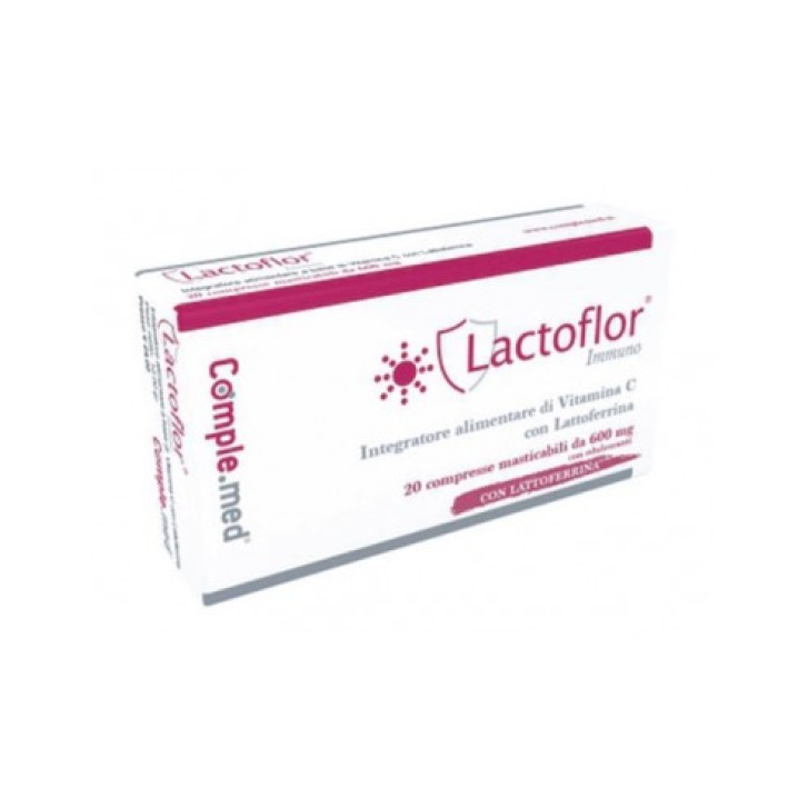 LactoFlor Immuno 20 Compresse - Integratore Alimentare Vitamina C e Lattoferrina