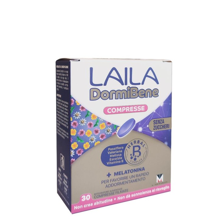 Laila DormiBene 30 Compresse - Integratore Sonno e Rilassamento