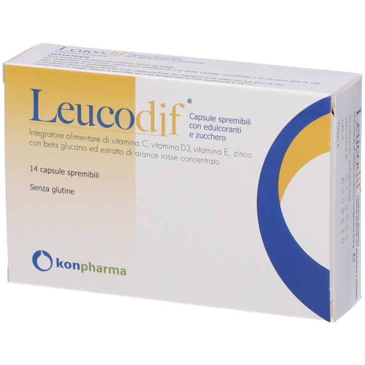 Leucodif 14 Capsule Spremibili - Integratore per Difese Immunitarie
