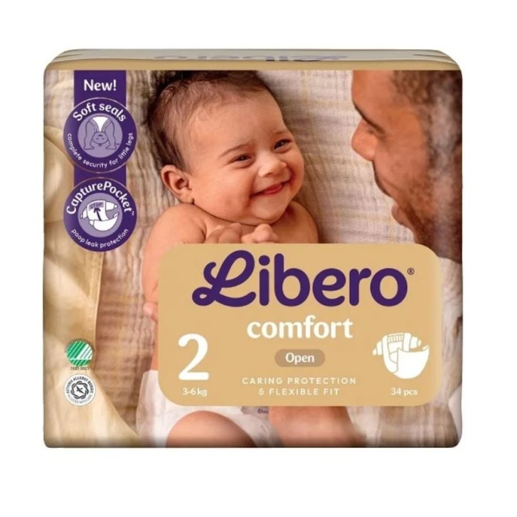 Libero Comfort Pannolini Taglia 2 3-6kg 34 pezzi