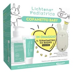 Lichtena Pediatrico Cofanetto Neonato Crema 50 ml e Detergente Viso Corpo 300 ml