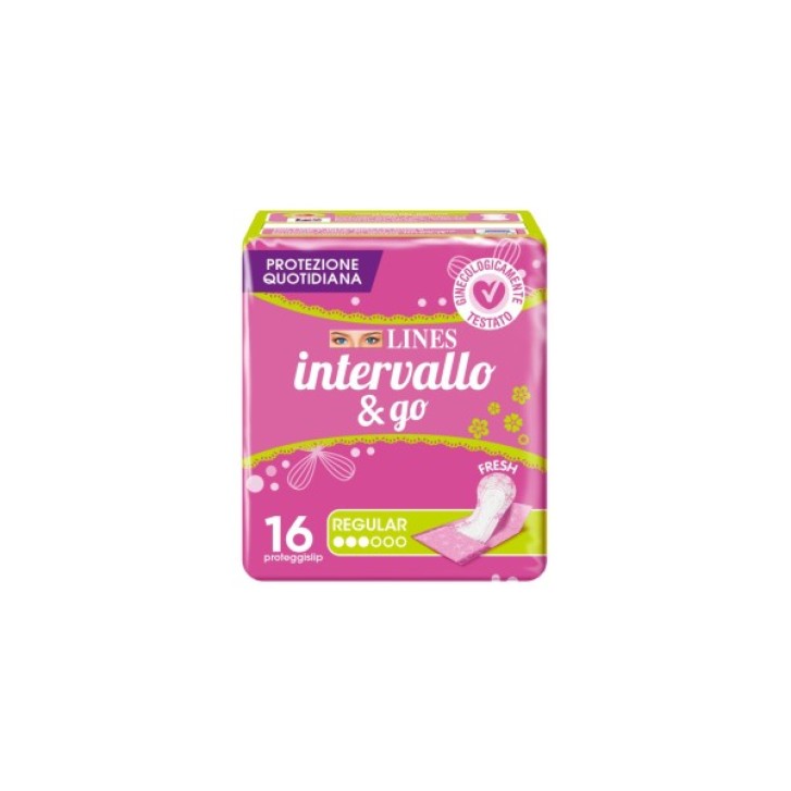 Lines Intervallo e Go Fresh ProteggiSlip Regular 16 pezzi