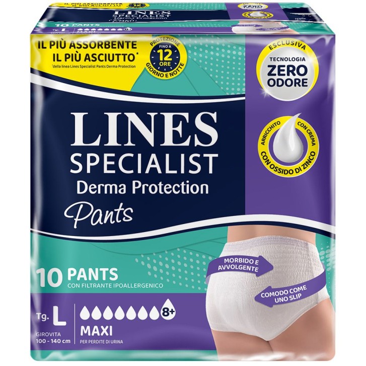 Lines Specialist Derma Protection Pants Maxi L 10 Pezzi