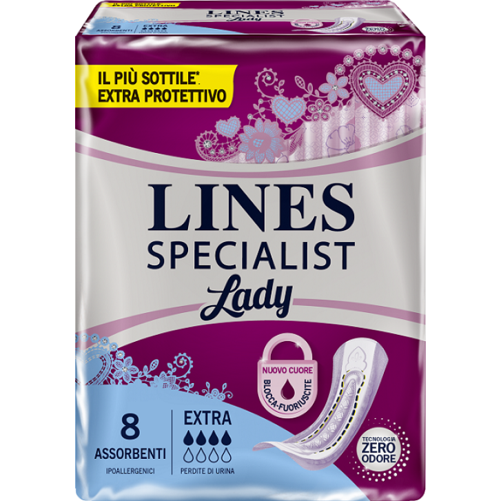 Lines Specialist Lady Extra Assorbenti 8 pezzi