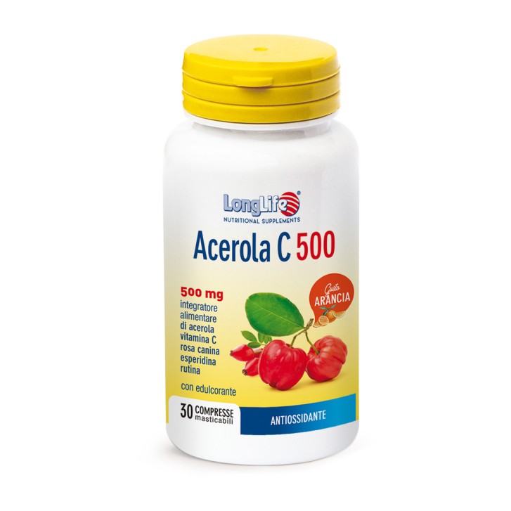 Longlife Acerola C 500 30 Compresse - Integratore Vitamina C