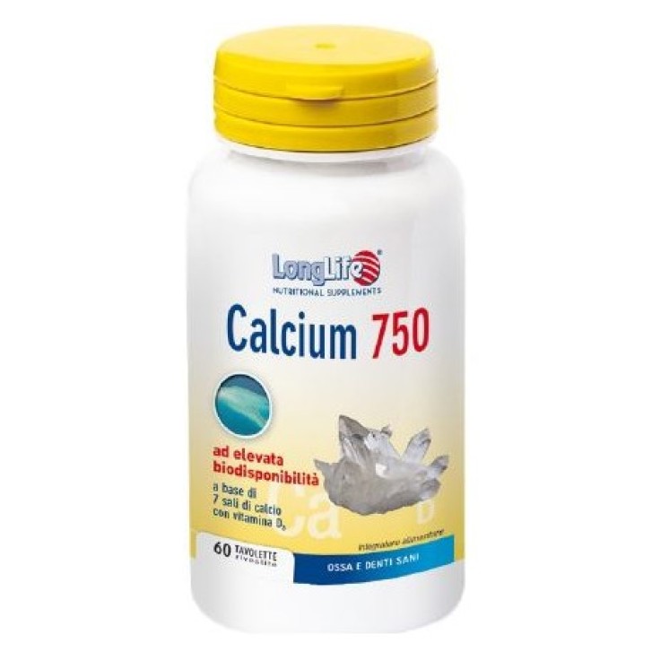 Longlife Calcium 750 mg 60 Compresse - Integratore Alimentare