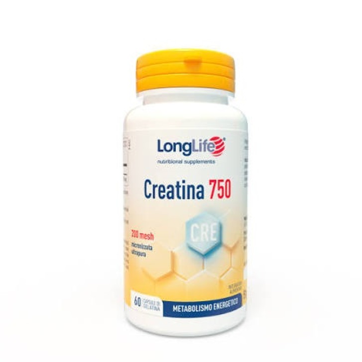 LongLife Creatina 750 mg 60 Capsule - Integratore Energia Muscolare