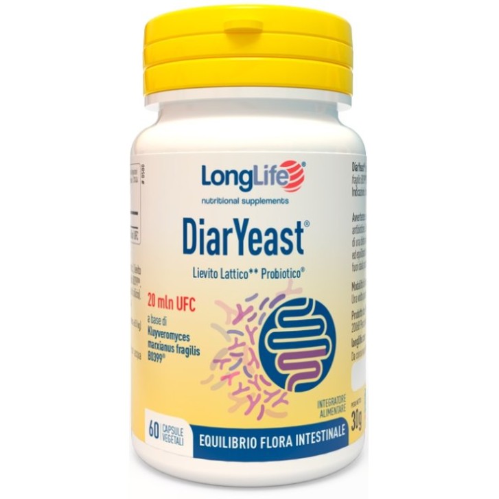 Longlife Diaryeast 60 Capsule - Integratore Equilibrio Flora Intestinale