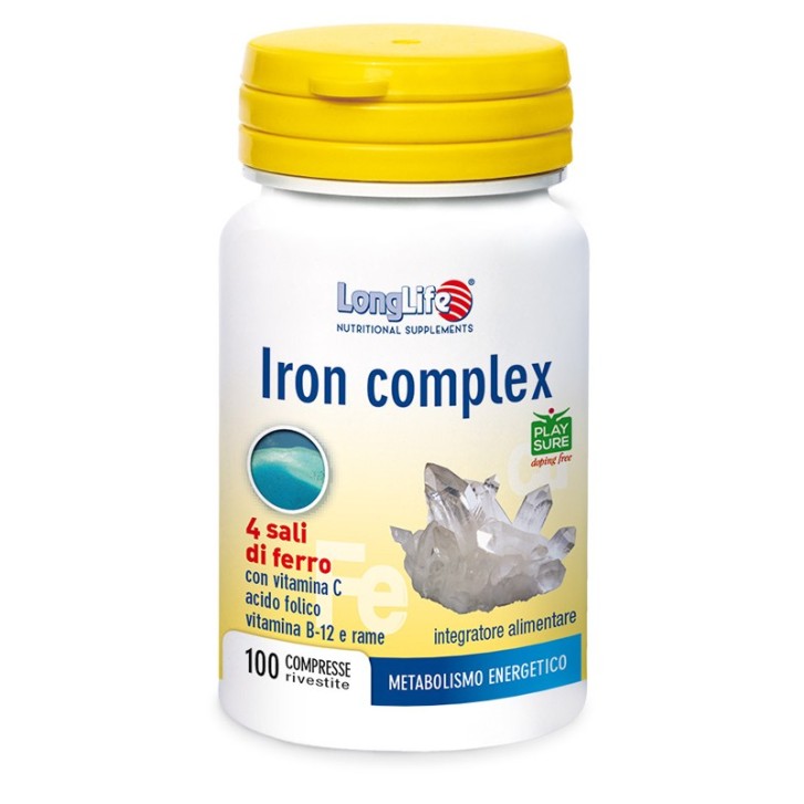 Longlife Iron C 100 Tavolette - Integratore di Ferro e Vitamine