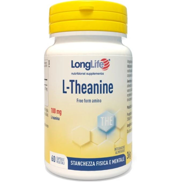Longlife L-Theanine 60 capsule - Integratore Stanchezza Fisica e Mentale